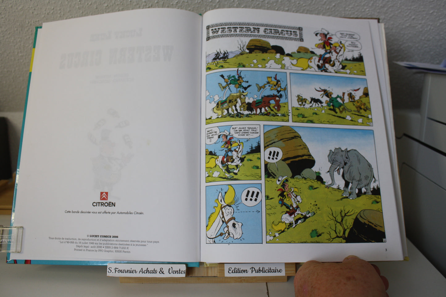 Western Circus – Lucky Luke – Morris Goscinny – Lucky Comics – Publicitaire – 2006 – Citroën 3 feuilles volantes