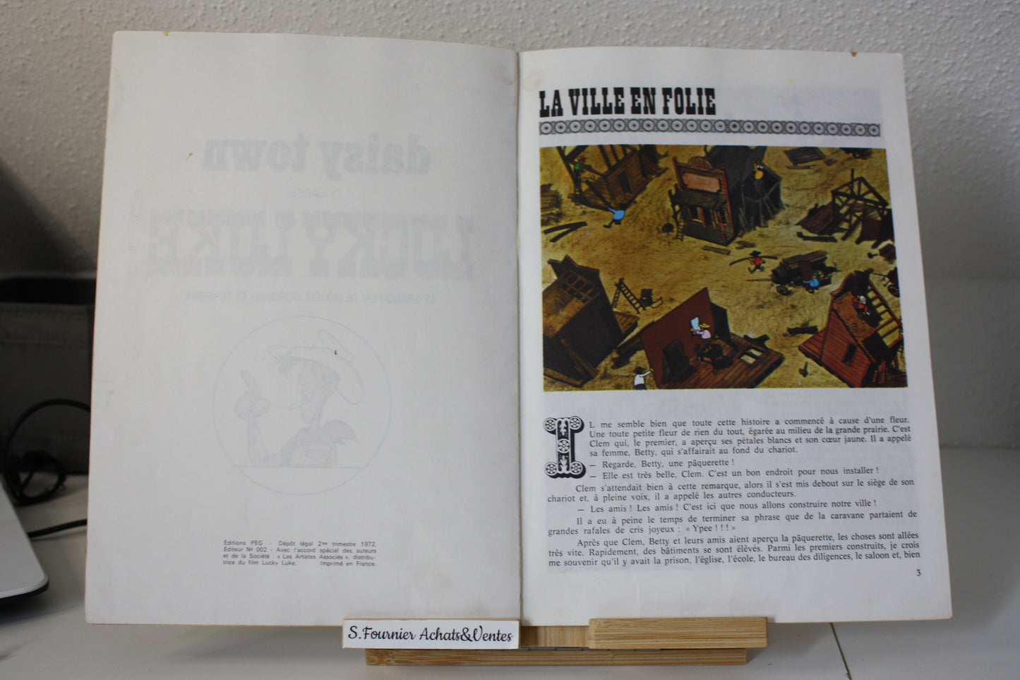 Daisy Town d’après le film – Lucky Luke – Morris et Goscinny - PEG - Publicitaire - 1972 - Total Abimé