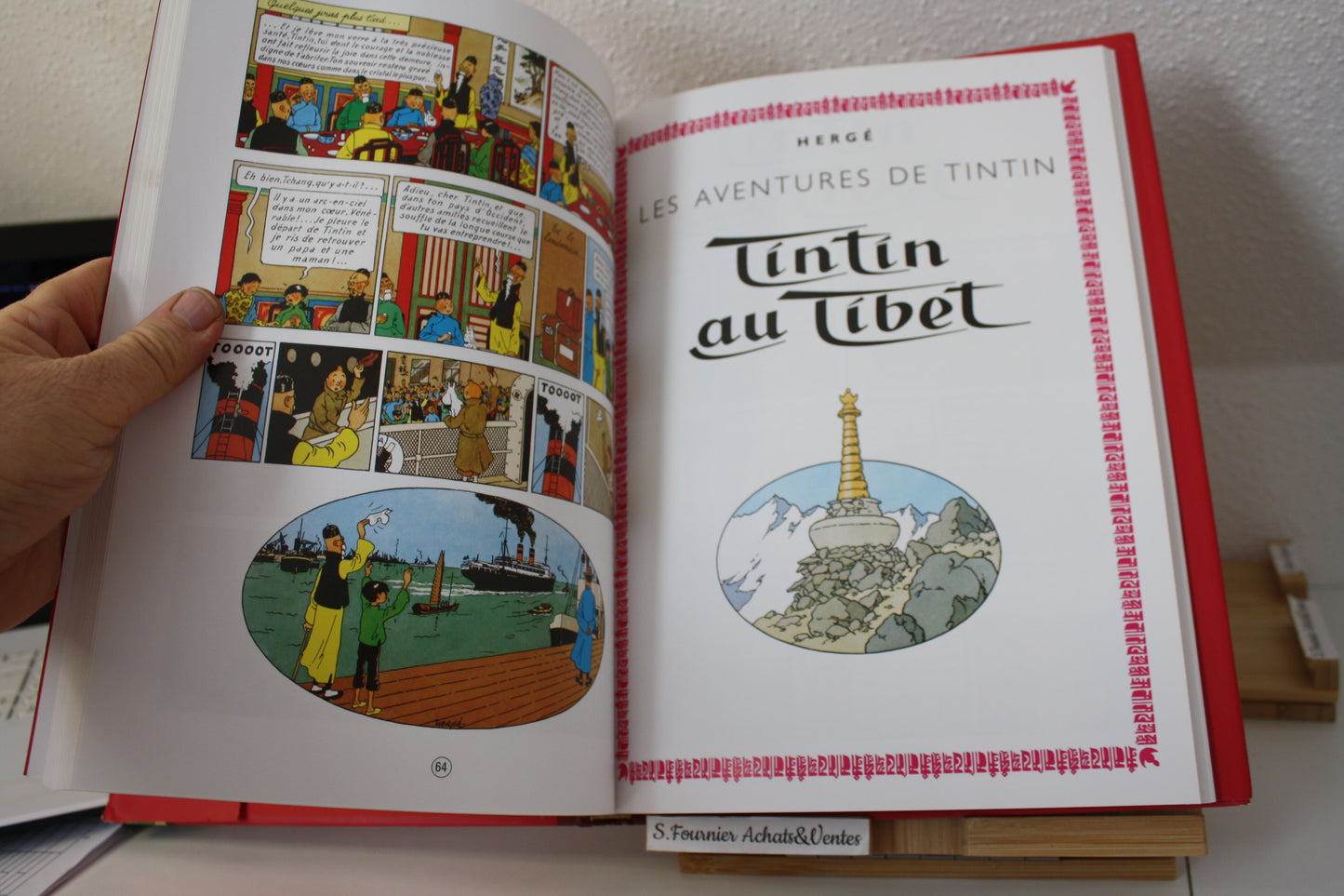 Le lotus bleu et tintin au tibet – Tintin – Hergé – France Loisir - Réédition – 2007 – Double album