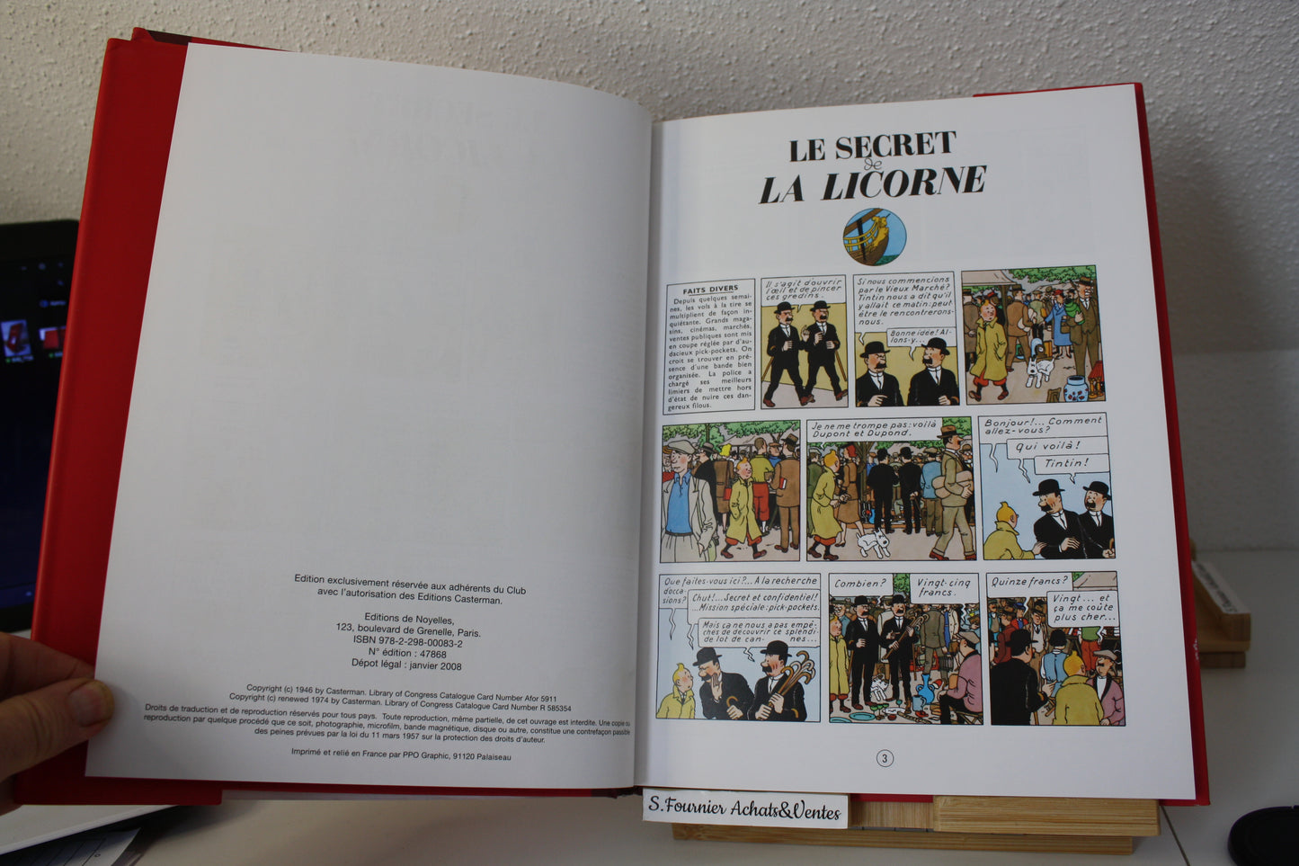 Le secret de la licorne & le tresor de rackam le rouge – Tintin – Hergé – France Loisir - Réédition – 2007 – Double album