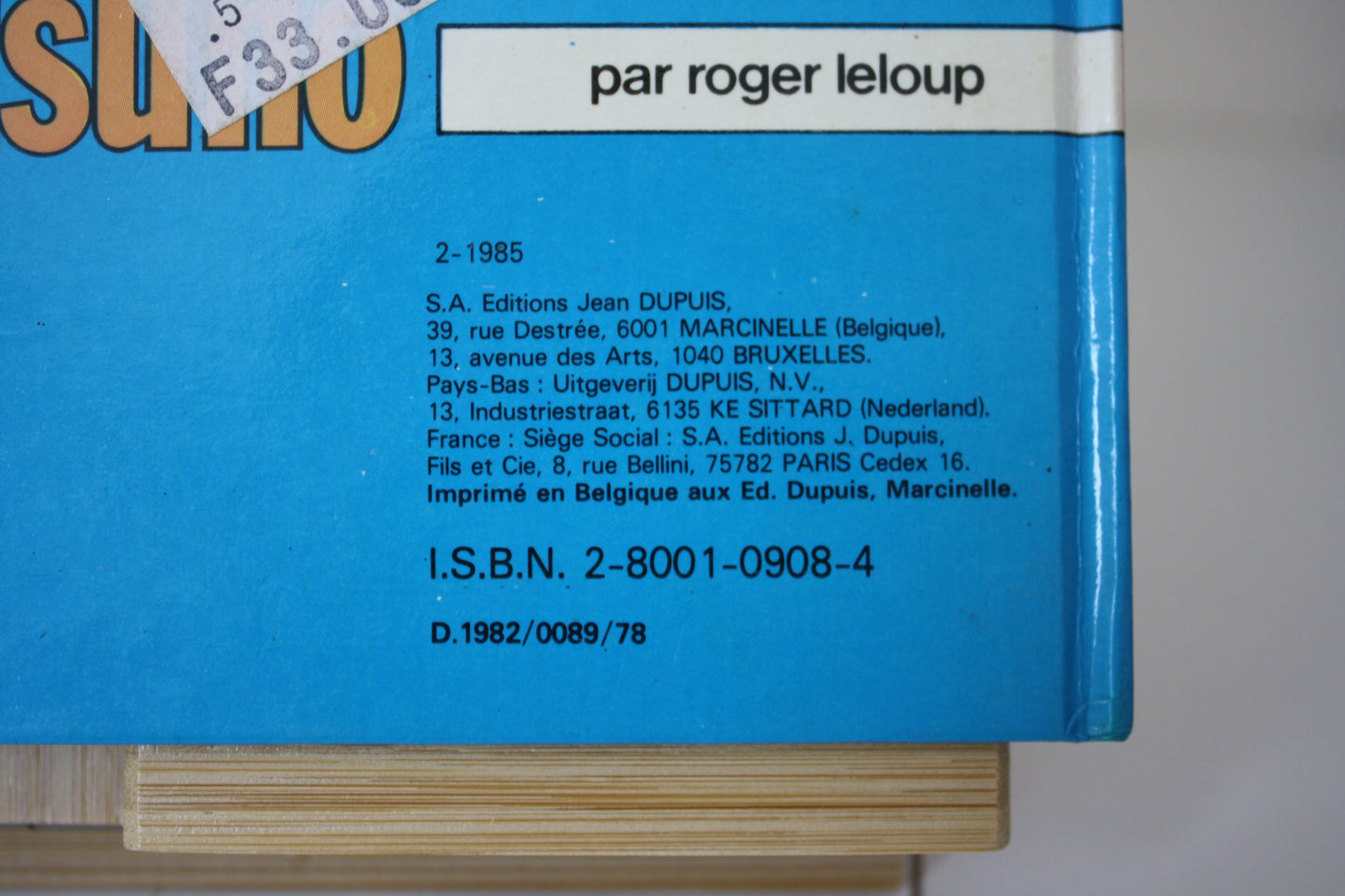 La proie et l‘ombre – Yoko Tsuno – Roger Leloup – Dupuis – Réédition – 1985- 1er prix