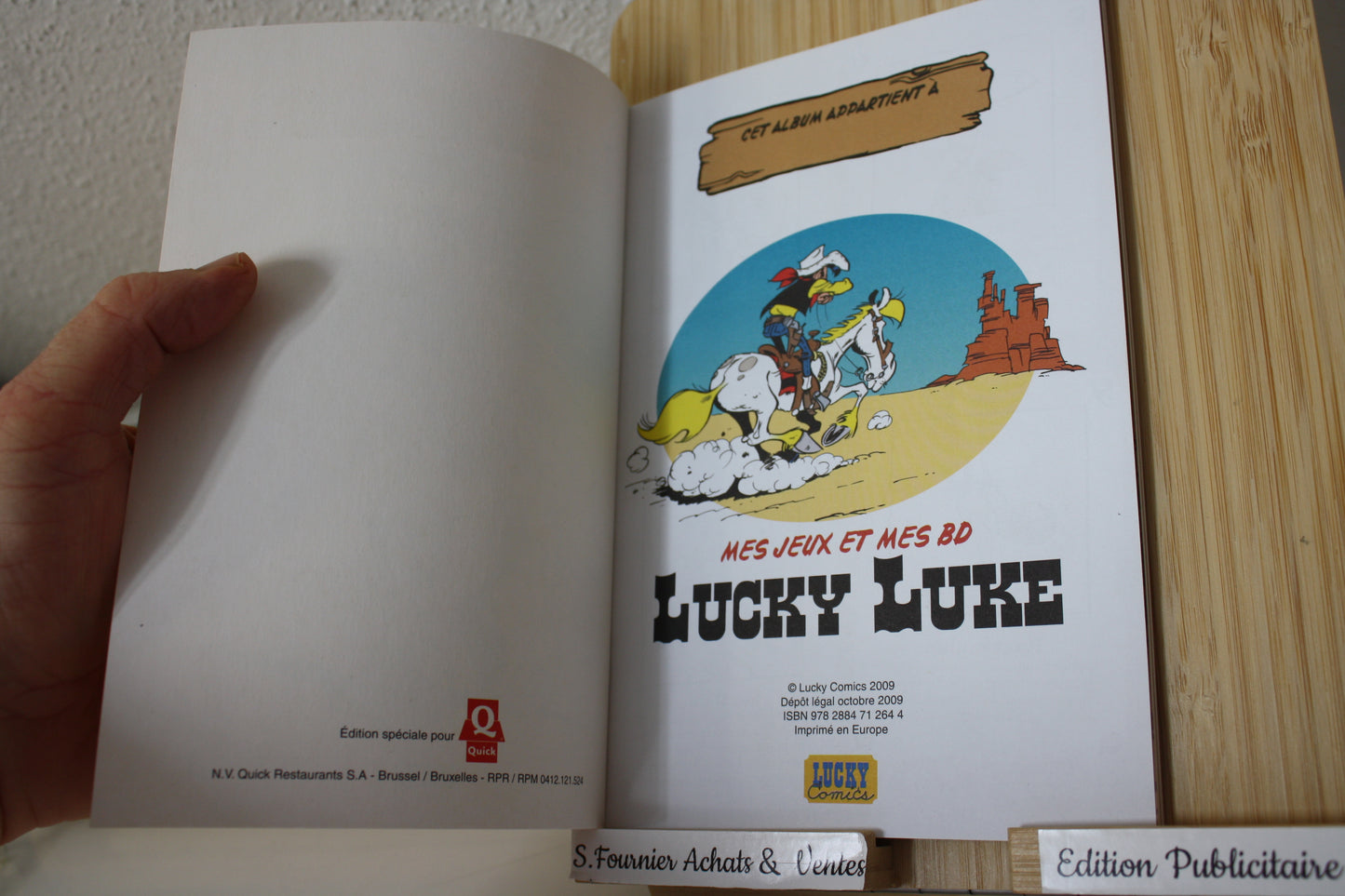 Mes jeux et mes BD – Quick - Lucky Luke – Lucky Comics – Publicitaire – 2009 – Jamais lu