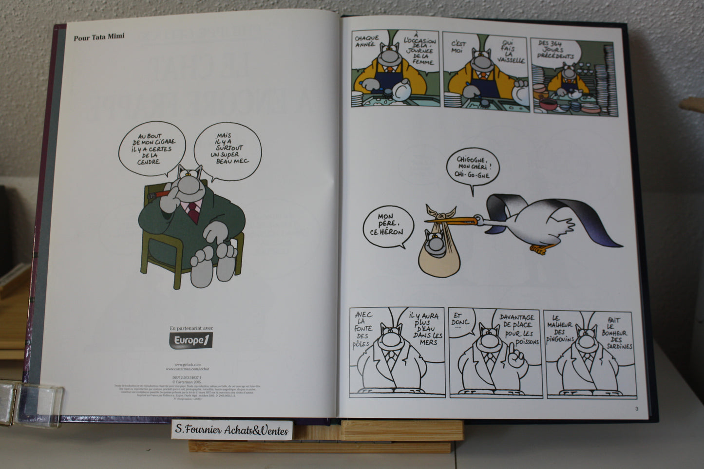 Le chat a encore frappé – Le Chat – Philippe Geluck – Casterman – Réédition – 2005 – Petit prix