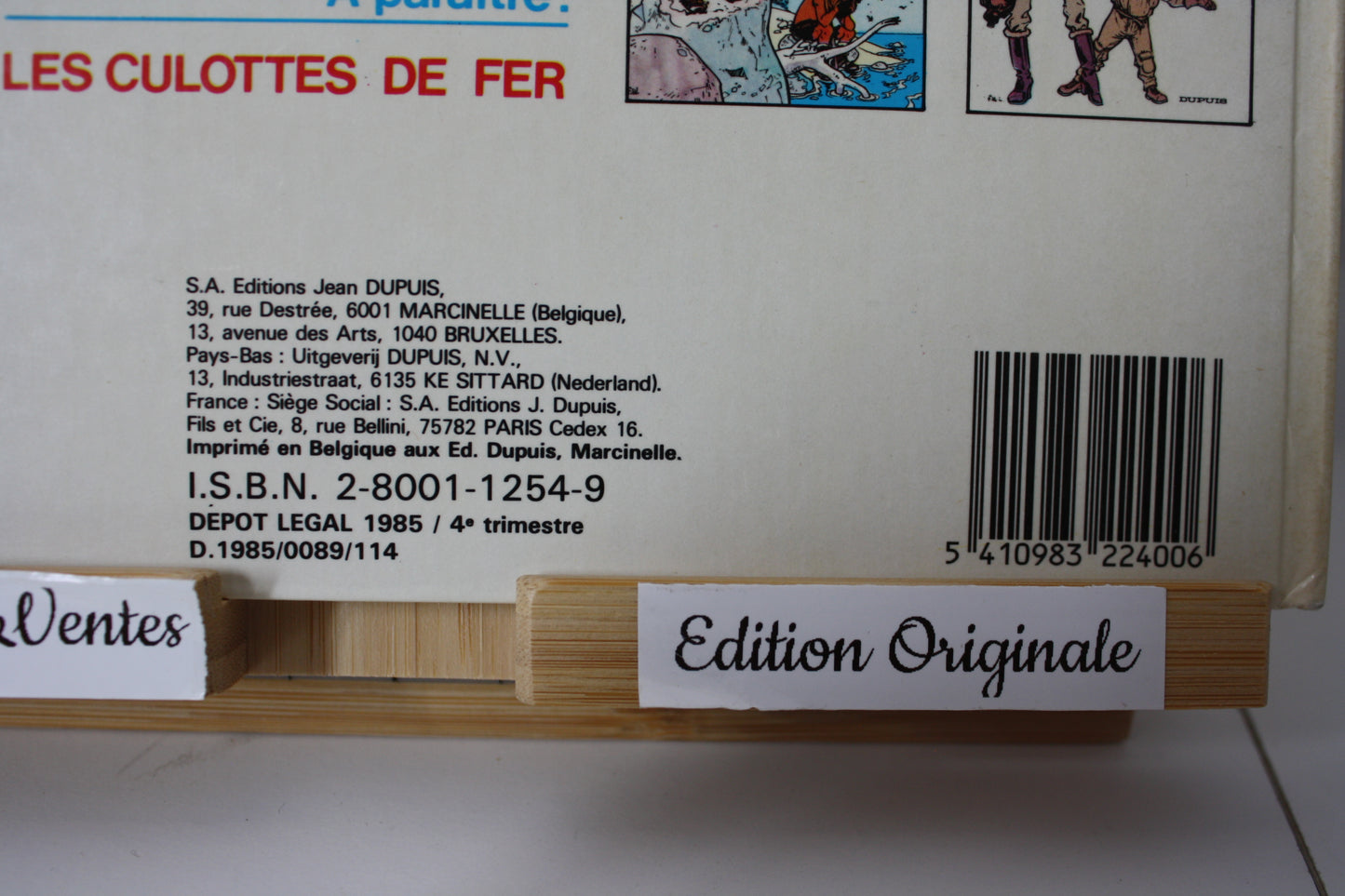 Le grand pari – Natacha – Walthéry Laudec Mittéï – Dupuis - EO – 1985