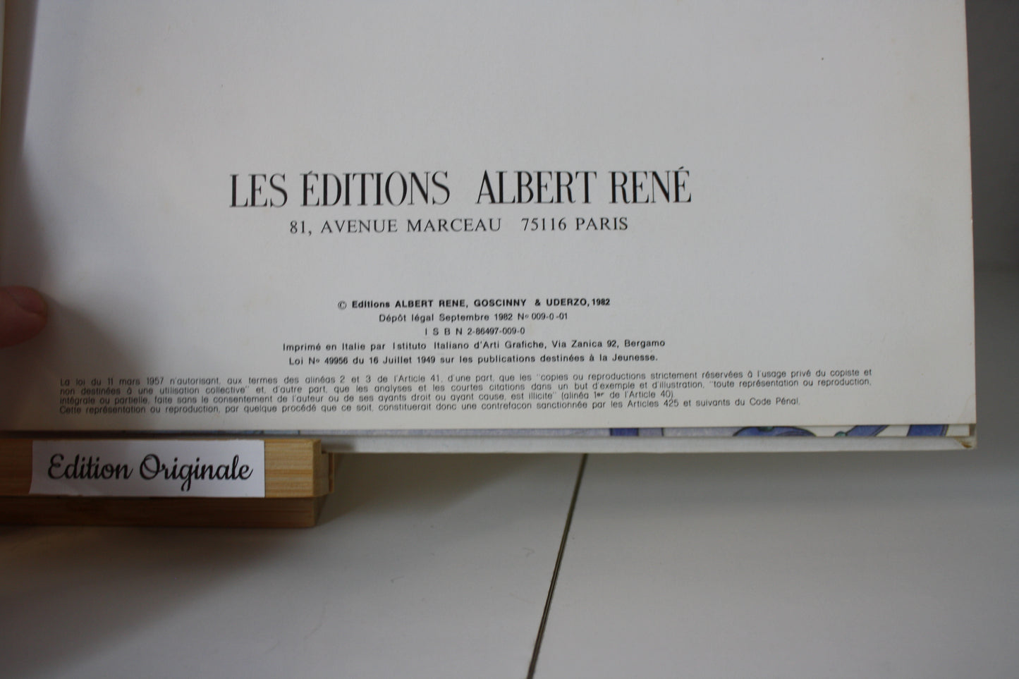 Le vilain petit aiglon – Idefix – Goscinny Uderzo – Edition Albert rené - EO – 1982