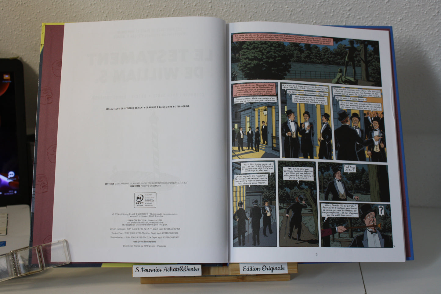 Le testament de Williams S. – Blake et Mortimer – Sente Juillard – Blake et Mortimer – EO – 2016
