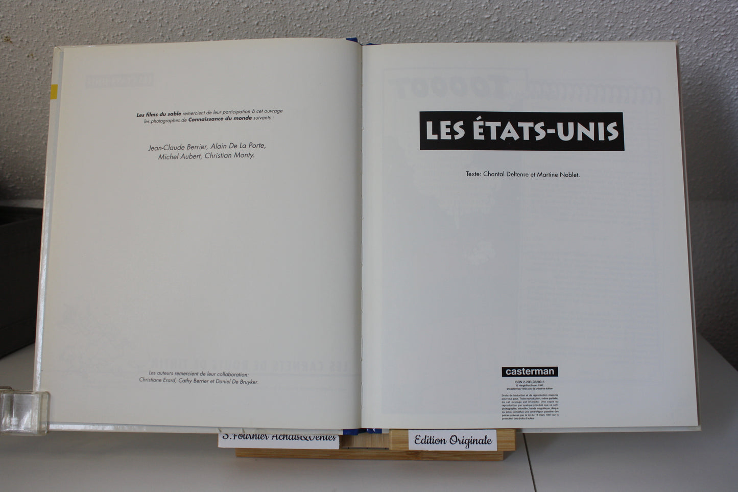 Les États Unis – Les carnets de Tintin – Deltenre Noblet – Casterman – EO – 1992