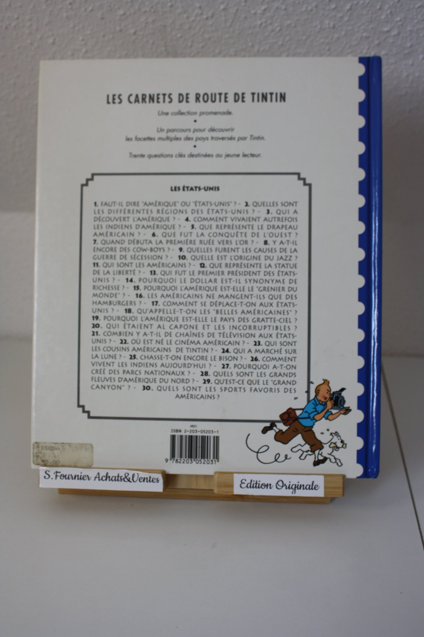 Les États Unis – Les carnets de Tintin – Deltenre Noblet – Casterman – EO – 1992