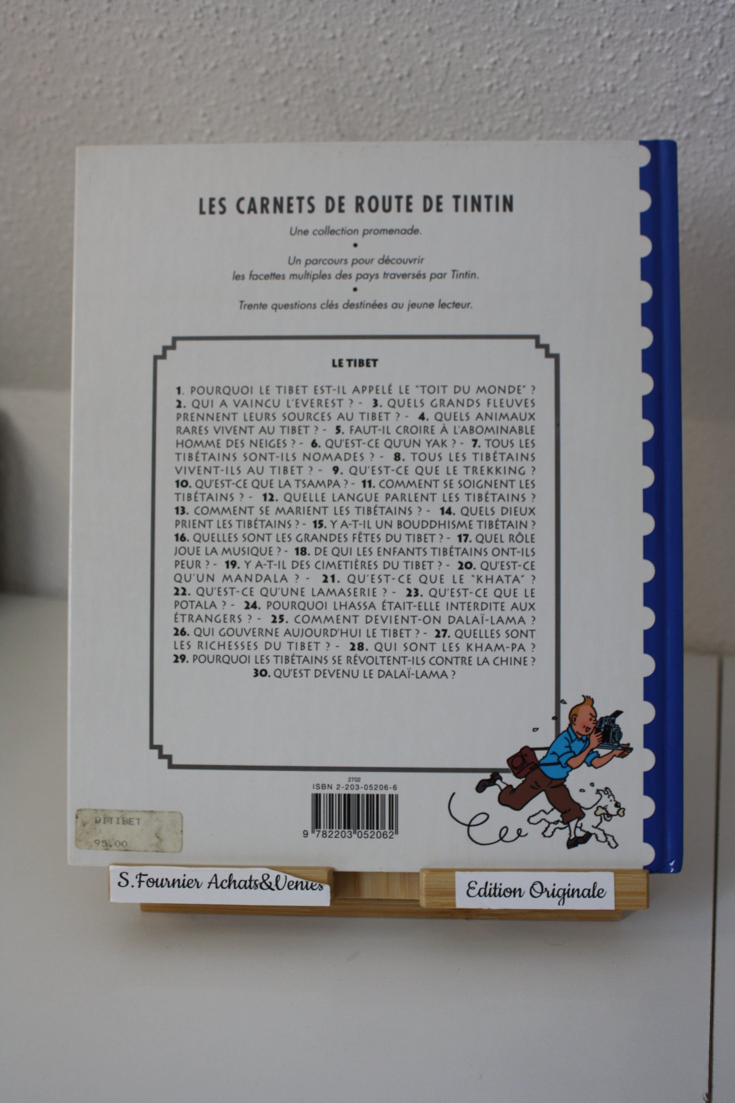 Le Tibet – Les carnets de Tintin – De Bruycker Noblet – Casterman – EO – 1993
