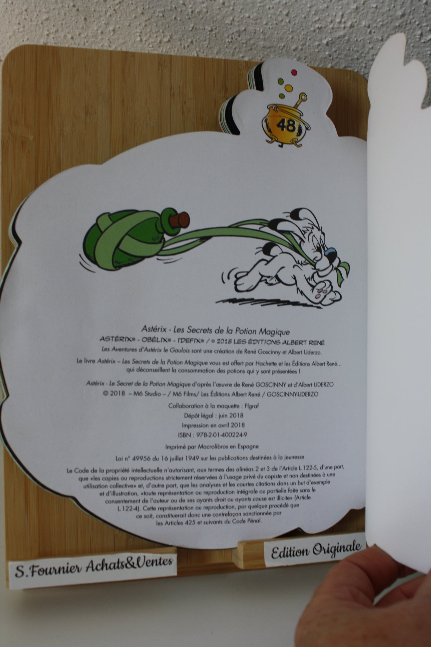 Les secrets de la potion magique – Astérix – Hachette -Les édition Albert René – Edition publicitaire – 2018