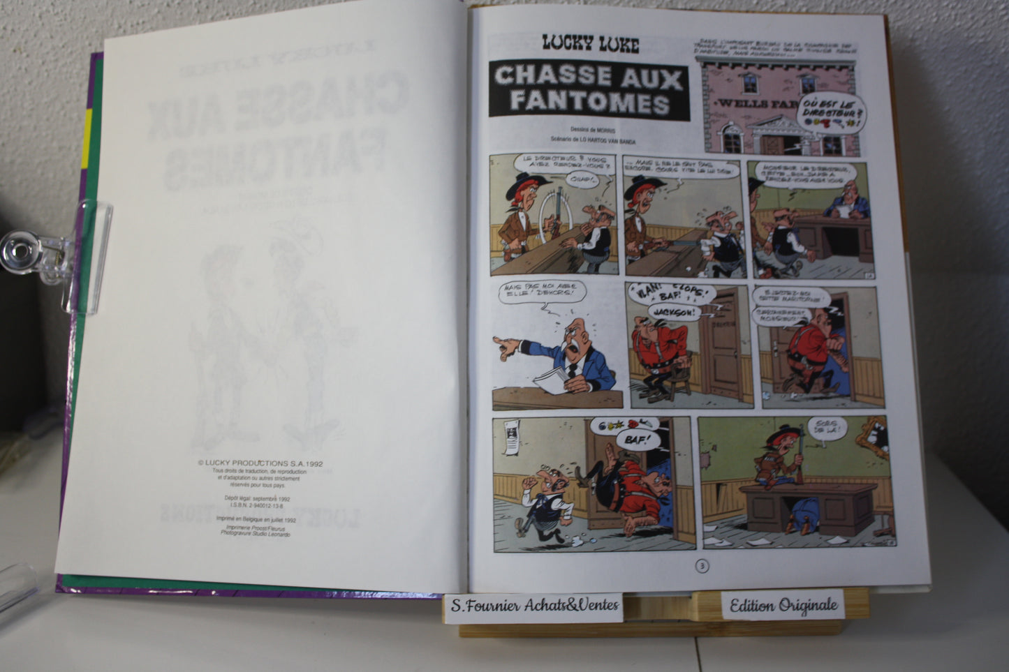 Chasse aux Fantômes – Lucky Luke – Morris Hartog Van Banda – Lucky production – EO – 1992