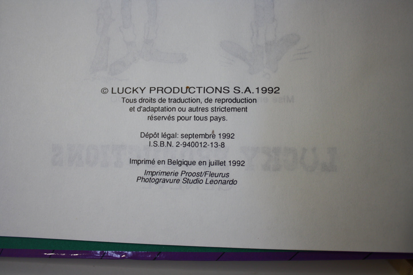 Chasse aux Fantômes – Lucky Luke – Morris Hartog Van Banda – Lucky production – EO – 1992