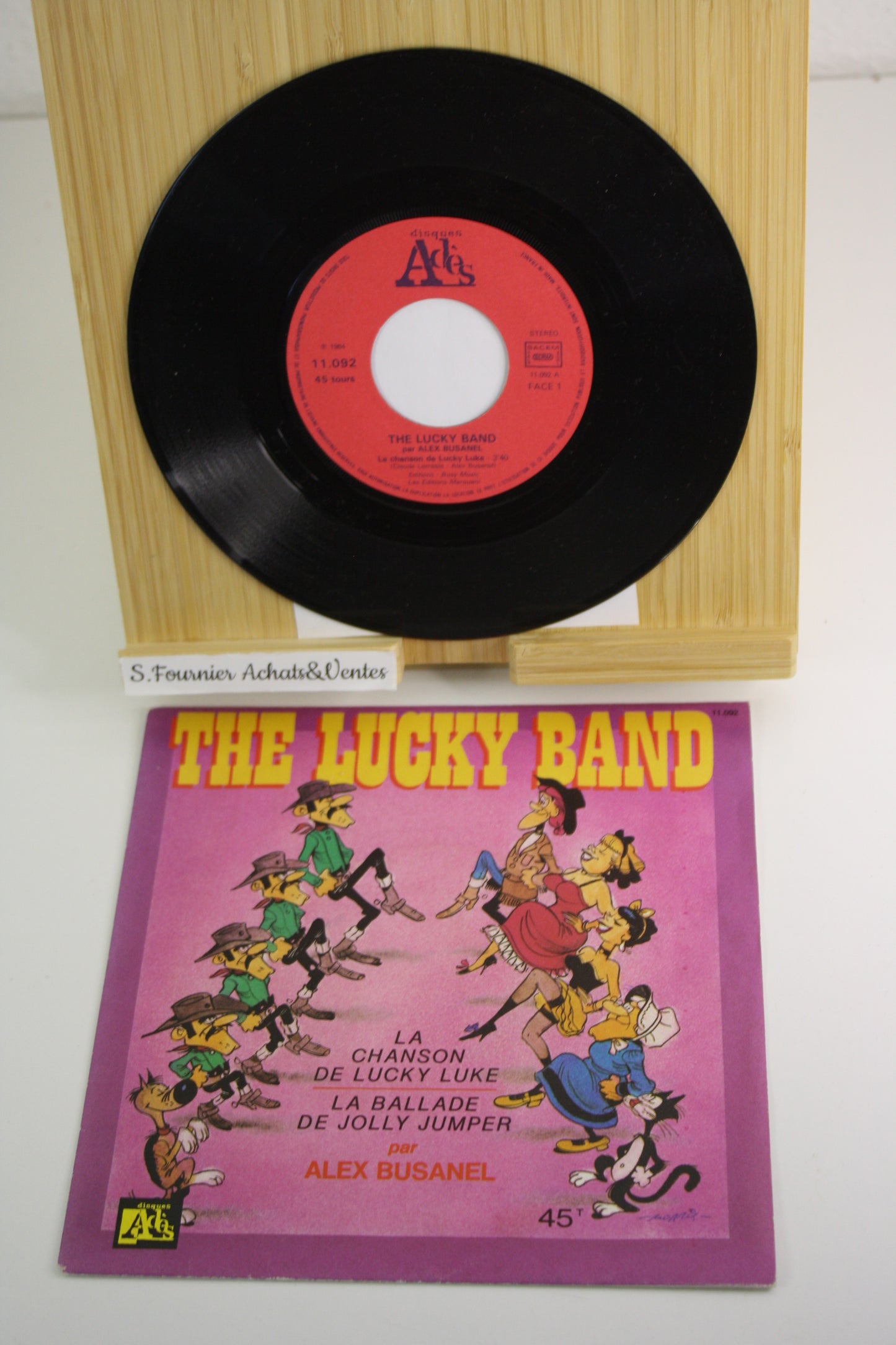 The Lucky Band – Lucky Luke – Alex Busanel – Disque Adès – Objet dérivé – 1984 – Disque 45T