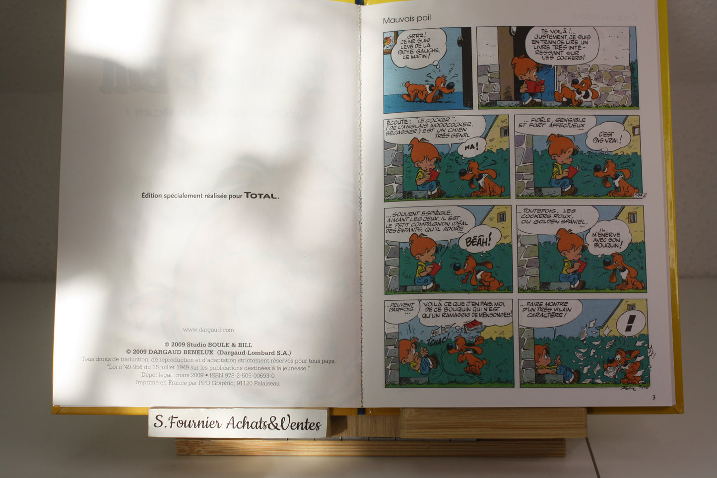 Tous en vacances – Boule & Bill – Roba - Dargaud – Edition publicitaire – 2009 - Total