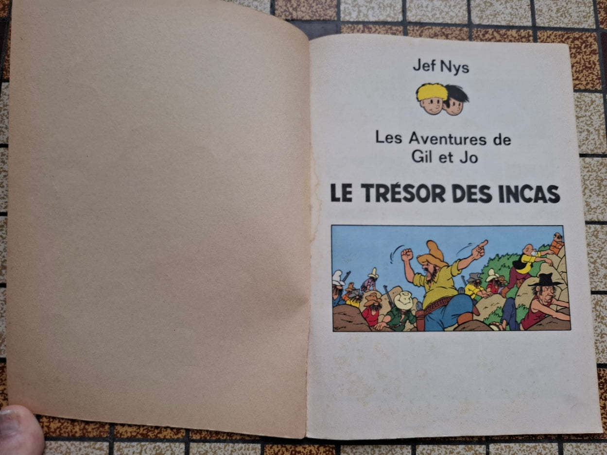 Le trésor des Incas – Gil et Jo – Nys Jef – EuroPress – EO – 1977