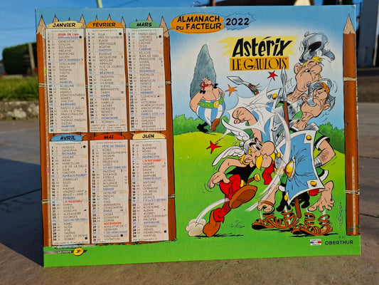Calendrier facteur – Astérix – La poste – – Objet dérivé – 2022