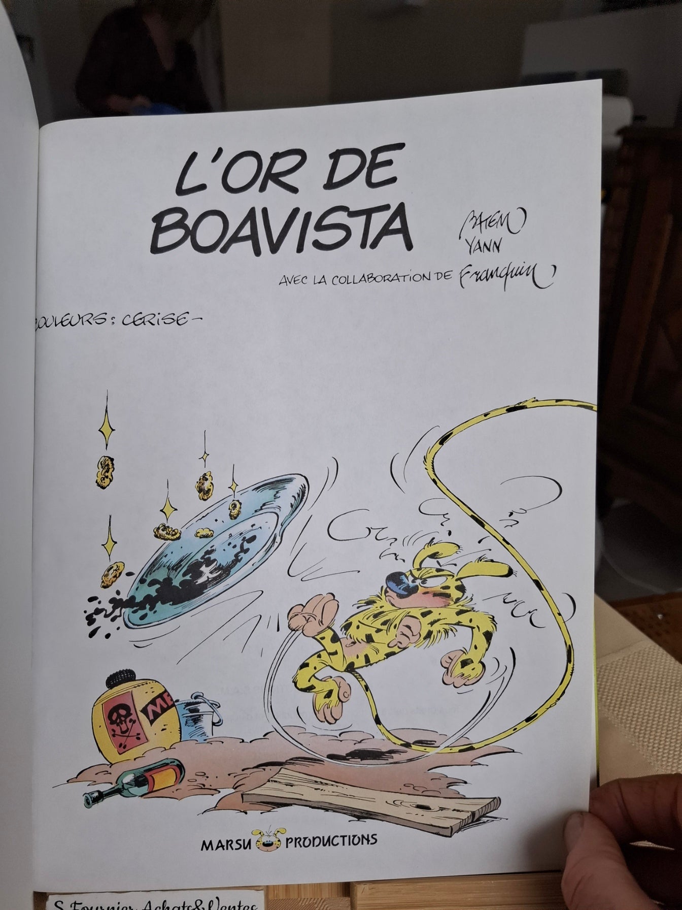 L’or de Boavista – Marsupilami – Yann Franquin Batem – Marsu production – EO - 1992