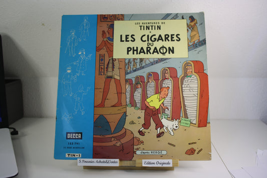 Vinyle 33T Les cigares du Pharaon – Tintin – Hergé – Decca – Objet dérivés – 1962