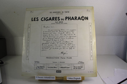 Vinyle 33T Les cigares du Pharaon – Tintin – Hergé – Decca – Objet dérivés – 1962