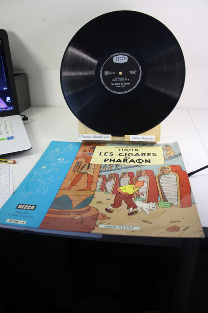 Vinyle 33T Les cigares du Pharaon – Tintin – Hergé – Decca – Objet dérivés – 1962