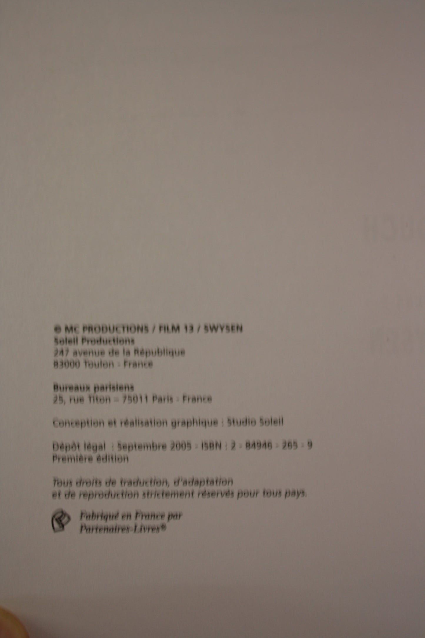 Simon – Toute une vie – Lelouch, Swysen – Soleil – EO - 2005