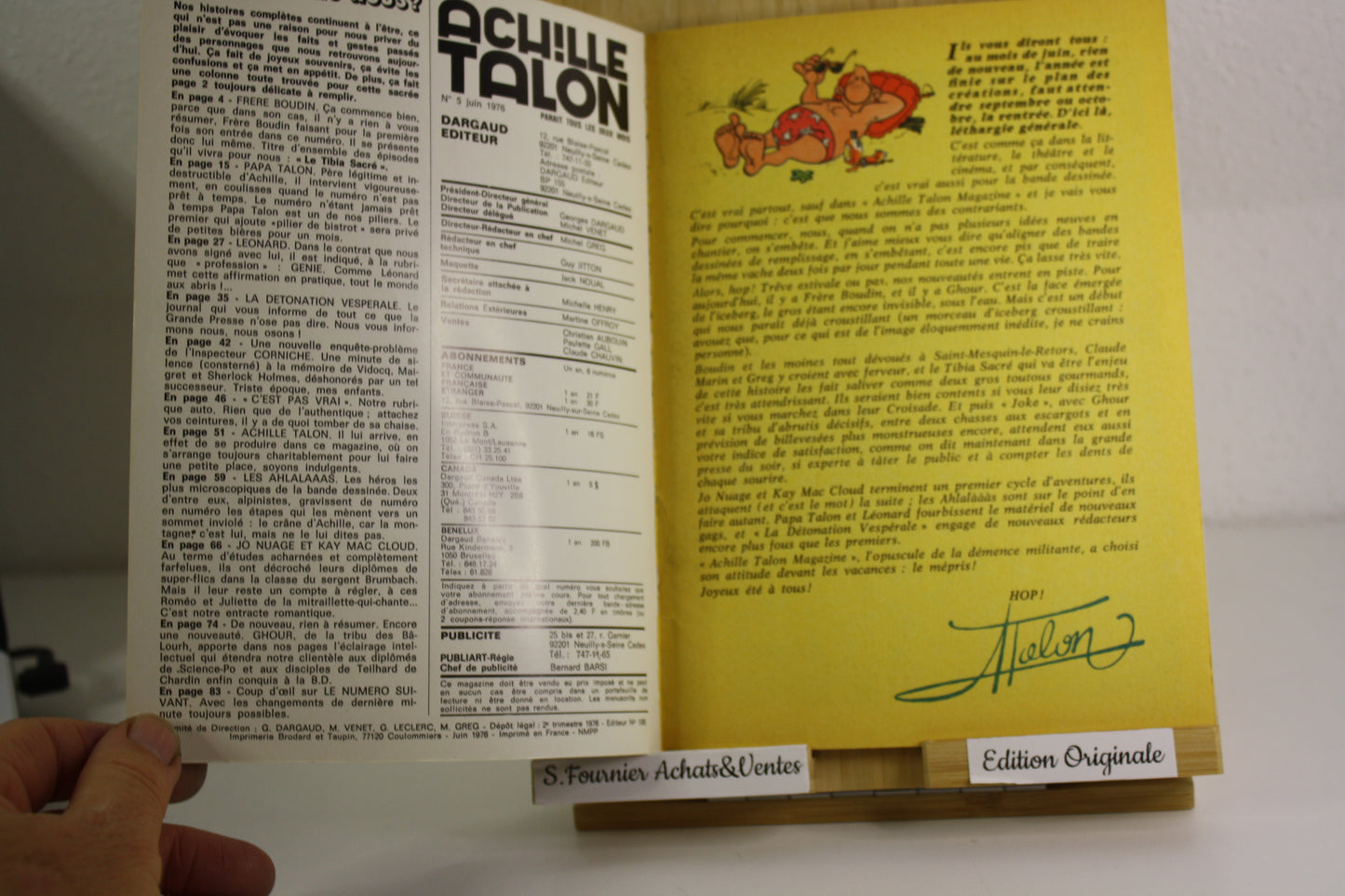 Bimestriel N°5 – Achille Talon Magazine – Auteurs multiples – Dargaud Editeur – Périodique - 1976