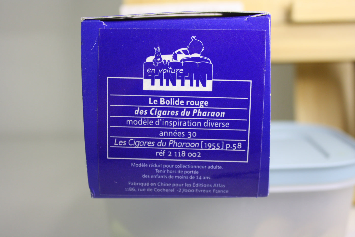 Bolide rouge, les cigares du pharaon – Tintin – Hergé – Atlas – Objet dérivés – 2001 – Miniature au 1/43ème