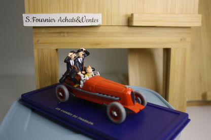 Bolide rouge, les cigares du pharaon – Tintin – Hergé – Atlas – Objet dérivés – 2001 – Miniature au 1/43ème