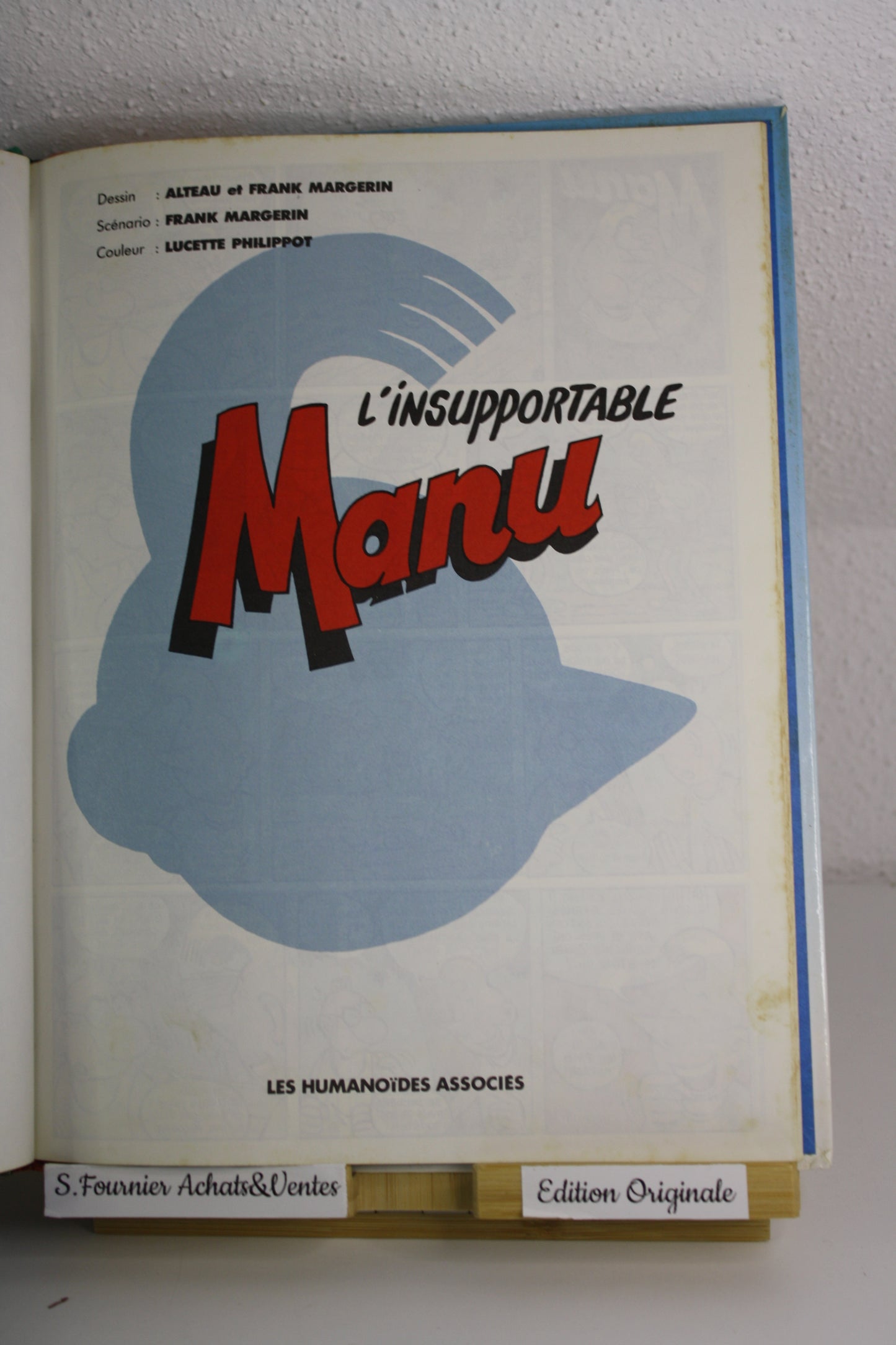L’insupportable Manu - Manu – Margerin – Humanoïdes associés – EO – 1990