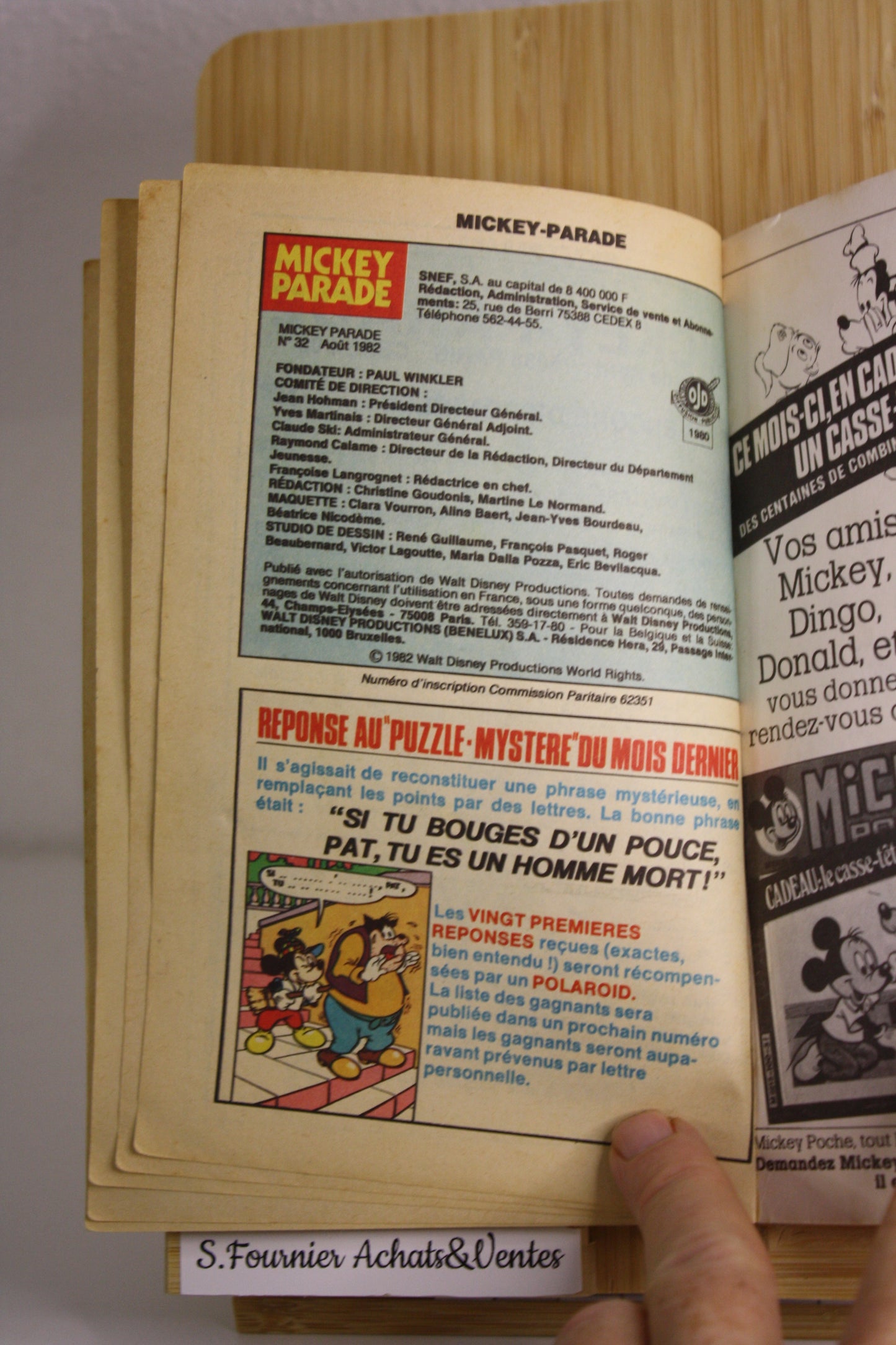 Le magicien de Donaldville – Mickey Parade – Collectif – SNEF – Périodique – 1982