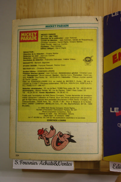 La police s’humanoïde – Mickey Parade – Collectif – Edimonde Loisir – Périodique – 1989