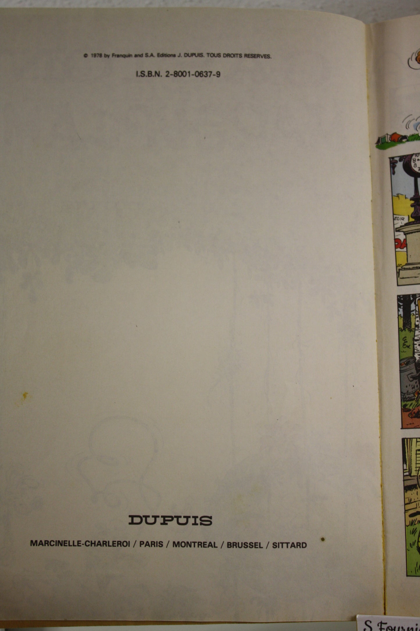 Un album surprise – Gaston Marsupilami – Franquin – Dupuis – EO – 1978