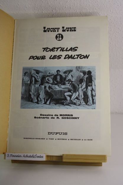 Tortilla pou les daltons – Lucky Luke – Morris – Dupuis – Réédition – 1970 -