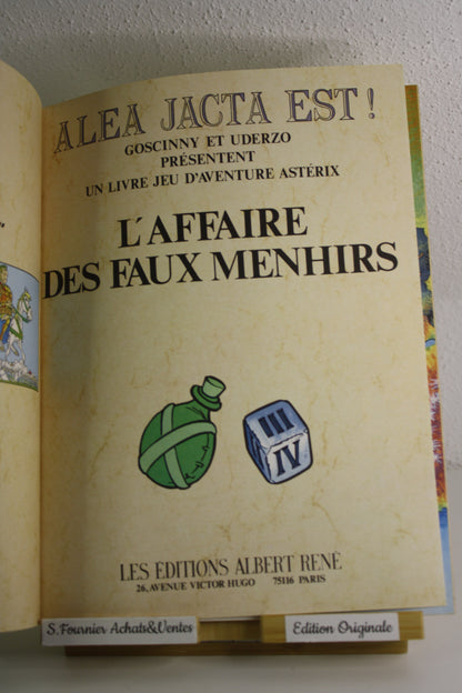 L’affaire des faux menhirs Aléa Jacta Est – Astérix – Goscinny Uderzo – Edition Albert René – EO – 1989