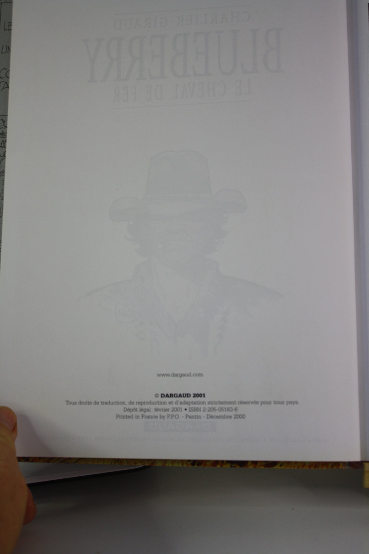 Le cheval de fer – Blueberry – Charlier Giraud – Dargaud – Réédition – 2001