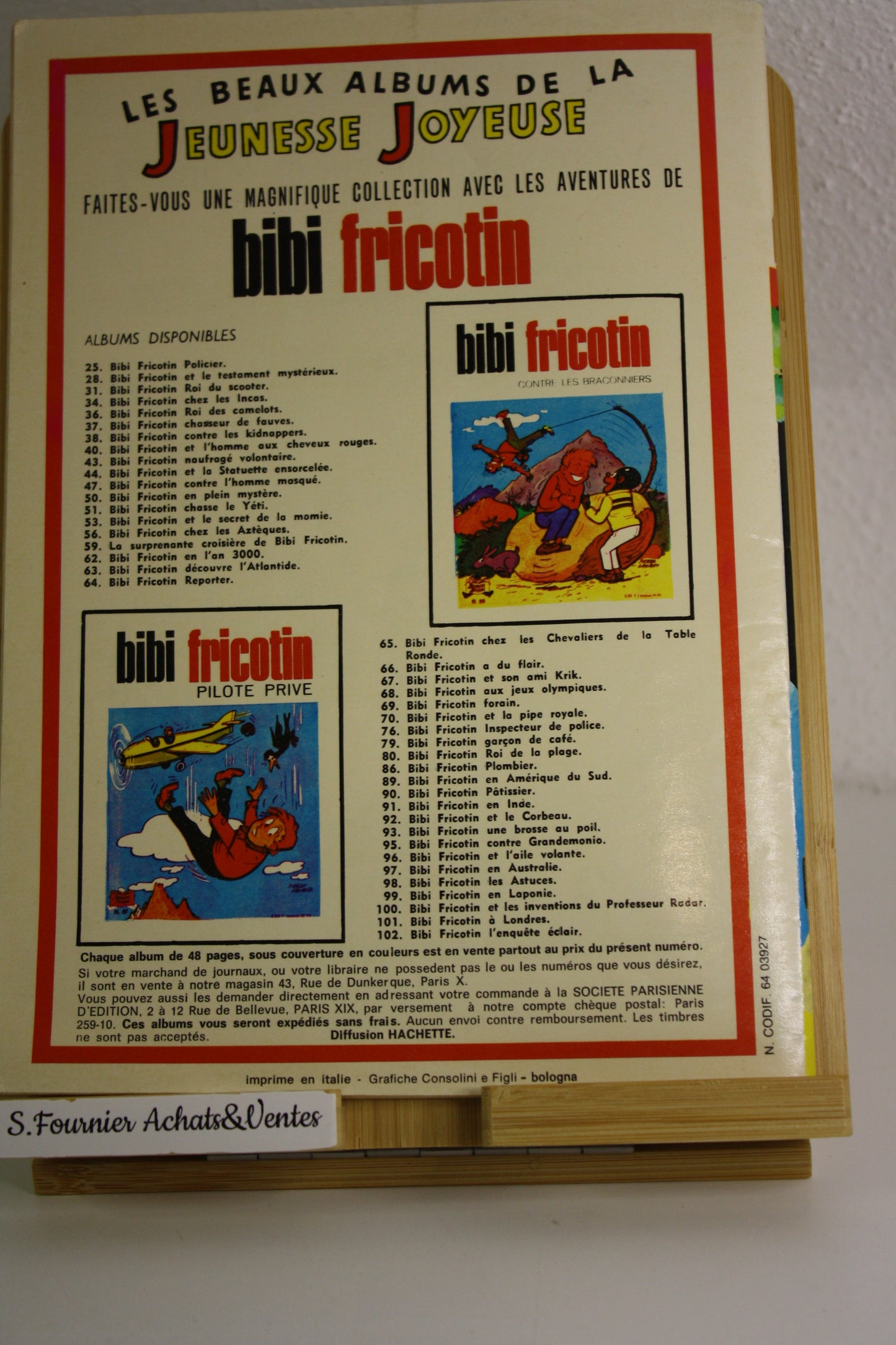 A l’opéra - Les pieds Nickelés – Pellos – Société Parisienne d’édition – EO – 1977