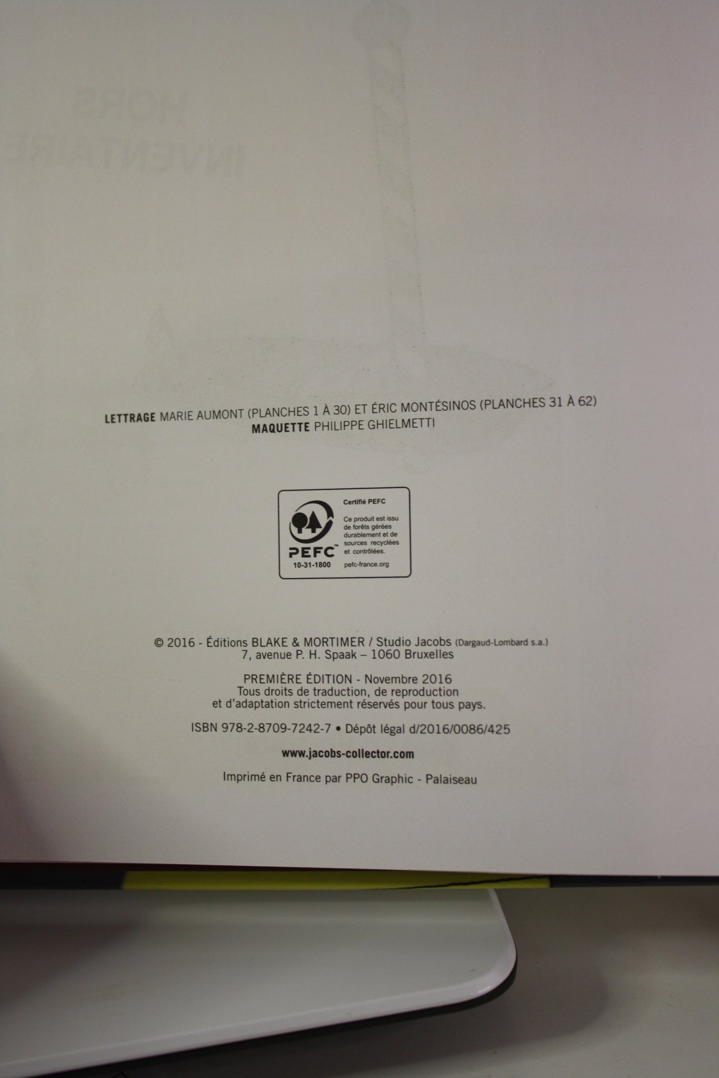 Le testament de Williams S. – Blake et Mortimer – Sente Juillard – Blake et Mortimer – EO – 2016 - abimé