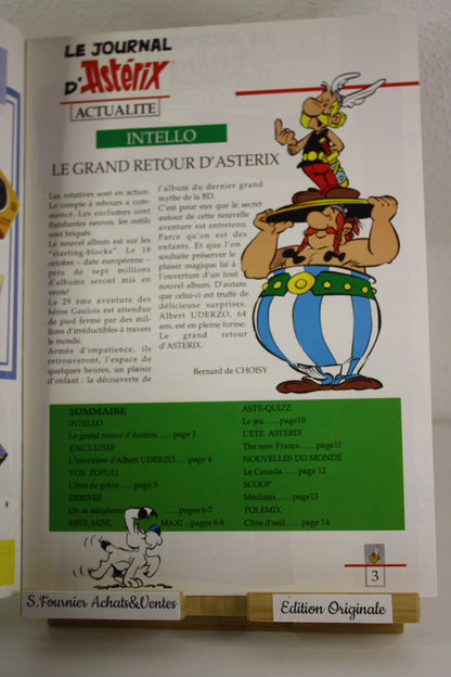 Le journal d’Astérix n°3 – Astérix –Uderzo – Edition Albert René – Périodique – 1991