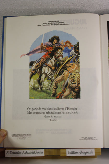 Les monts de la lune – Jugurtha – Franz Vernal – Du Lombard – EO – 1986 – Edition limité