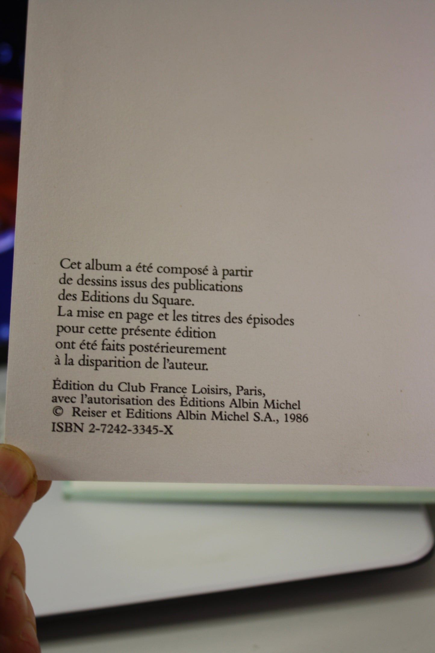 La saison des amours – Humour – Reiser – France Loisirs – Réédition – 1986