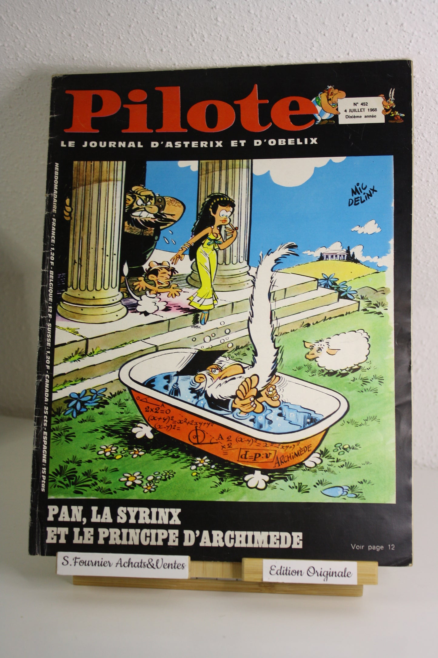 Magazine de juillet et Aout 1968 – Pilote Journal d’Astérix – Multiple – Dargaud – Périodique – 1968