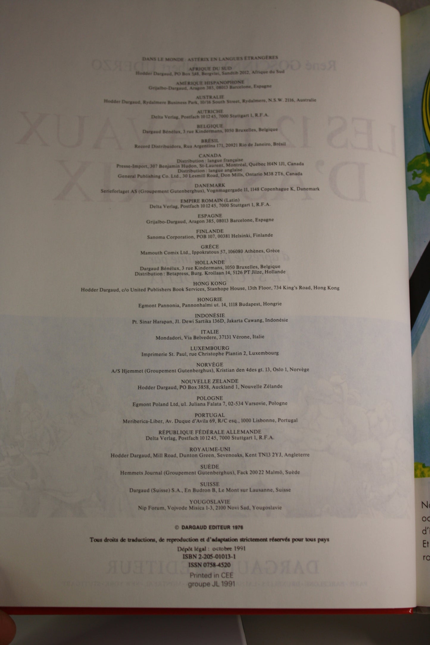 Les douze travaux d’Astérix - Astérix – Goscinny Uderzo – Dargaud – Réédition – 1991