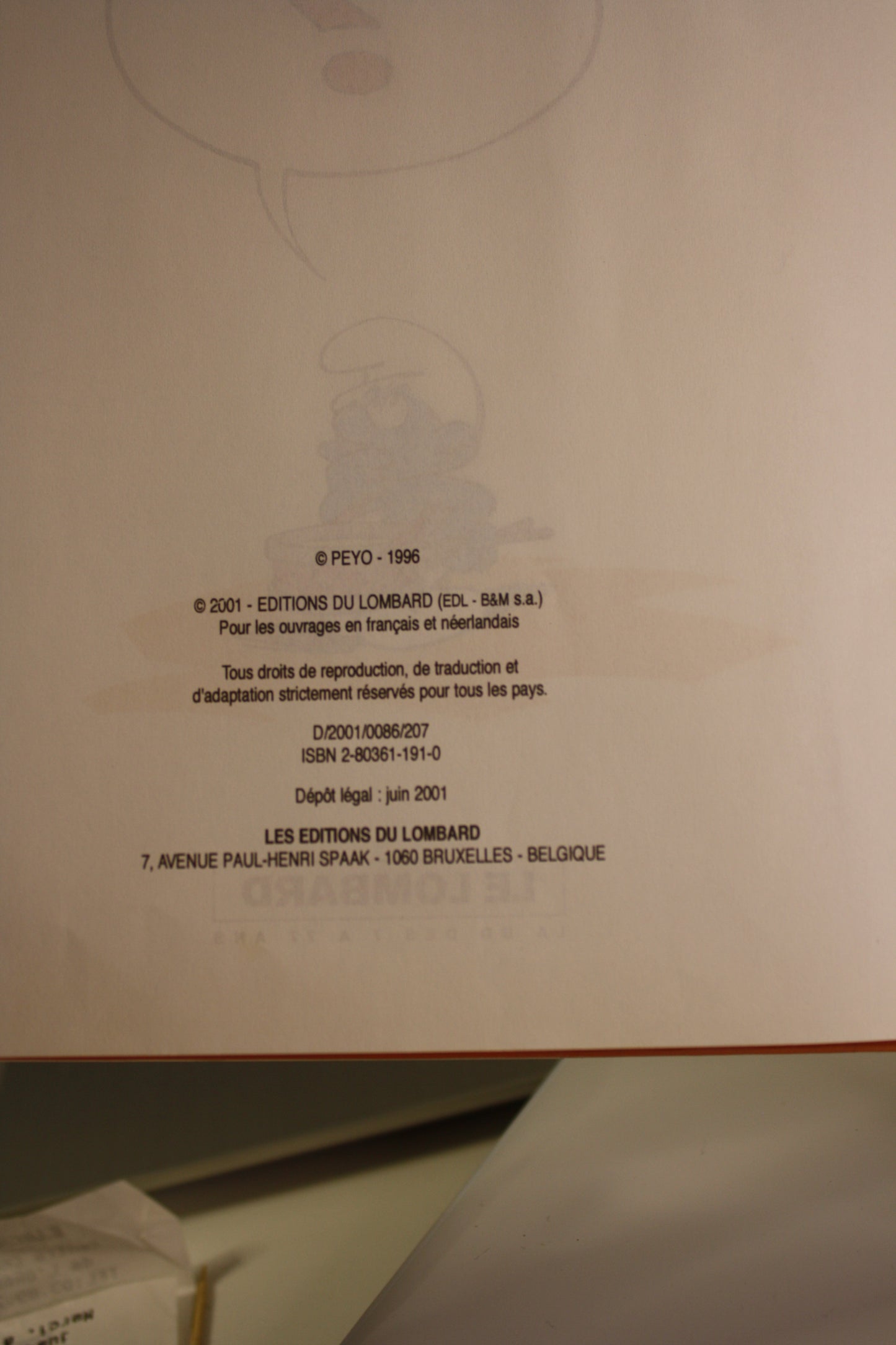 Schtroumpferies 2 – Les Schtroumpfs – Peyo – Le Lombard – Réédition – 2001