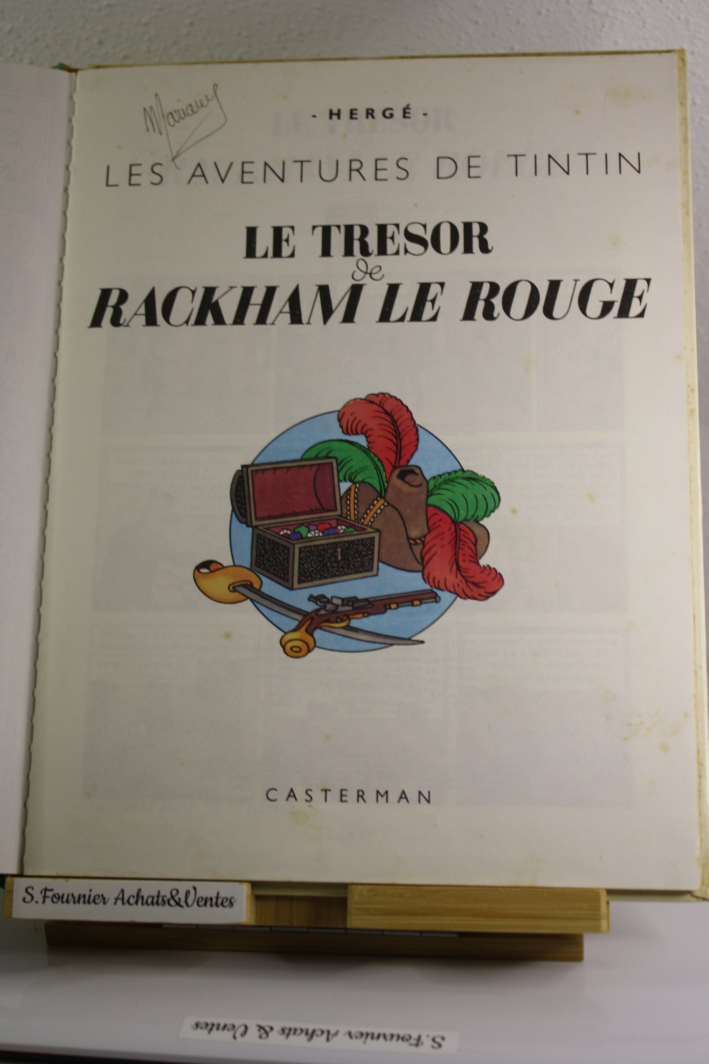 Le trésor de Rackham le Rouge – Tintin – Hergé – Casterman – Réédition – 1980