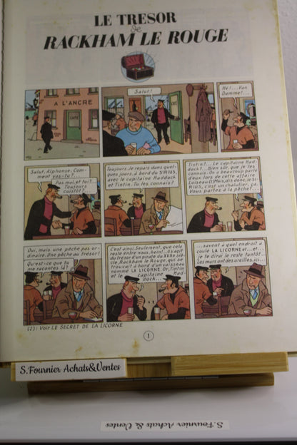 Le trésor de Rackham le Rouge – Tintin – Hergé – Casterman – Réédition – 1980