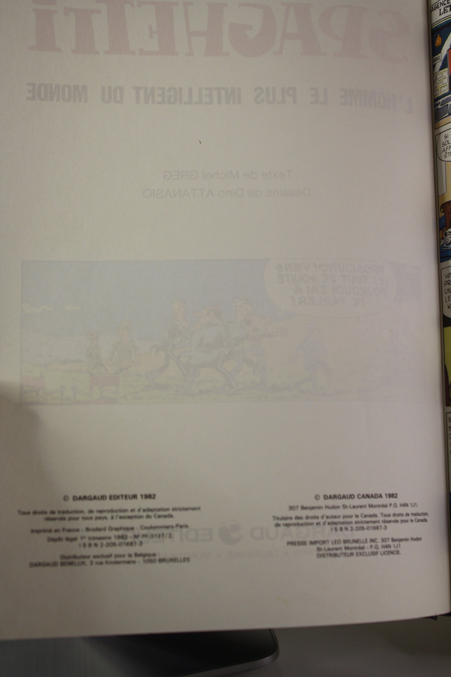 L‘homme le plus intelligent du monde – SSpaghetti – Greg Attanasio – Dargaud éditeur – EO – 1982