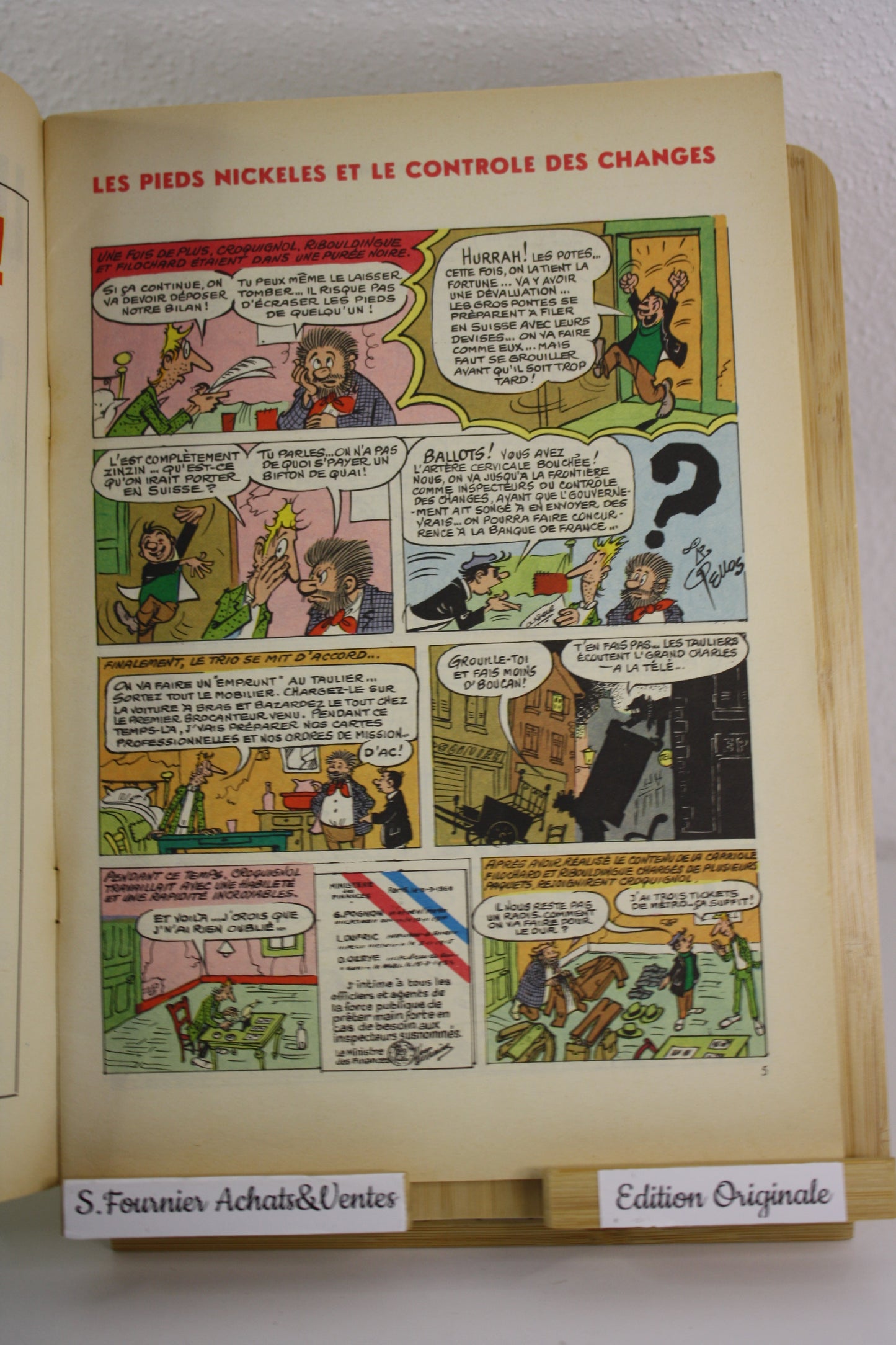 Les PN et le contrôle des changes - Les pieds Nickelés – Pellos – Société Parisienne d’édition – EO – 1970