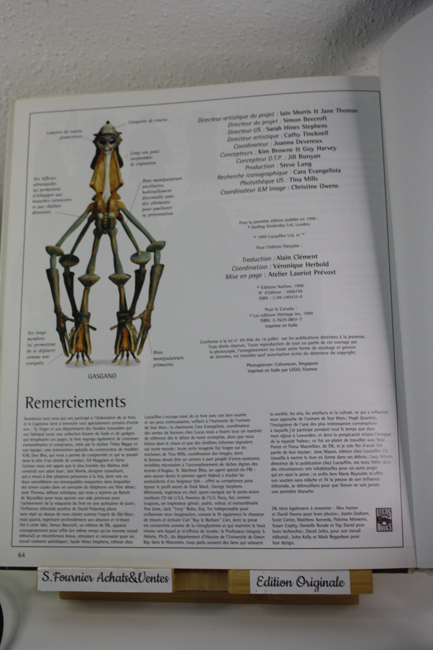 Tout sur la menace fantôme – Star wars – Reynolds - Nathan – EO – 1999