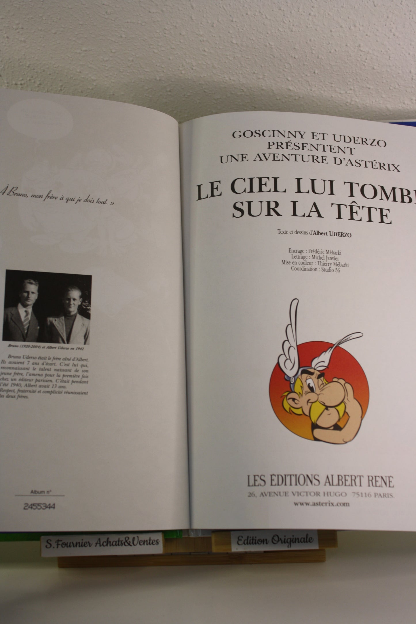 Le ciel lui tombe sur la tête – Astérix – Uderzo et Goscinny - Edition Albert René - EO - 2005 -  Numéroté