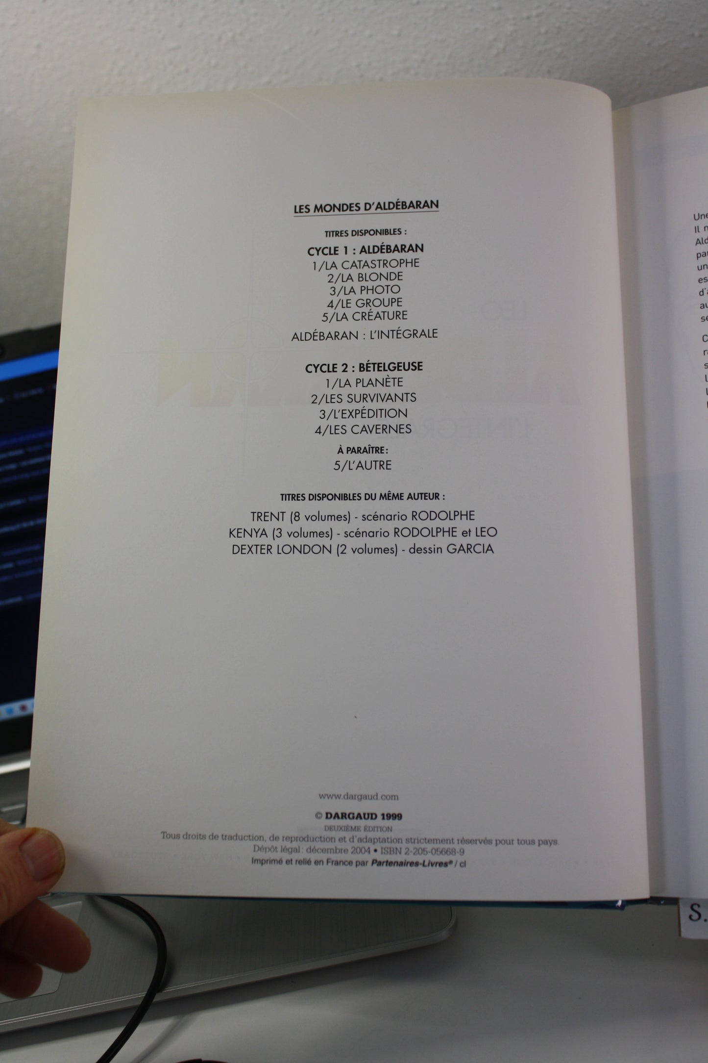 L’intégrale – Aldébaran – Léo – Dargaud – Réédition – 1999 – Deuxième édition